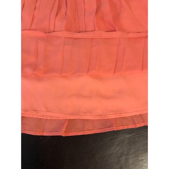 Modcloth Coral Purely Pretty Pleated A-Line Skirt with Belt - Size Extra Small - Picture 5 of 10